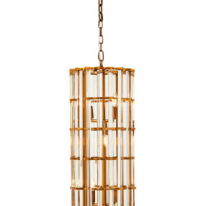 Karli Brass Finish Vertical Large Pendant Light