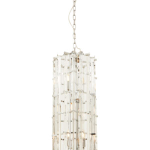 Karli Glass And Chrome Finish Large Vertical Pendant Light