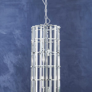 Karli Glass And Chrome Finish Large Vertical Pendant Light