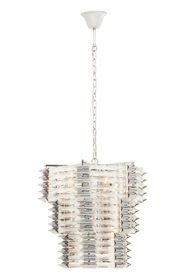 Karli 3 Tier Glass Statement Pendant Light