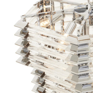 Karli 3 Tier Glass Statement Pendant Light