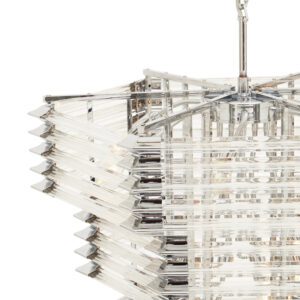 Karli Glass And Chrome Finish Prism Light With Fifteen Bulbs
