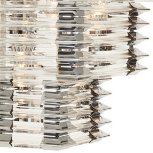 Karli Glass And Chrome Finish Prism Light With Fifteen Bulbs