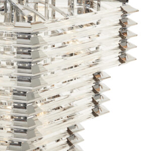 Karli Glass And Chrome Finish Prism Light With Fifteen Bulbs