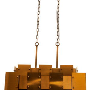 Karlo Metal Brass Finish Pendant Light With Eight Bulbs