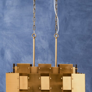 Karlo Metal Brass Finish Pendant Light With Eight Bulbs