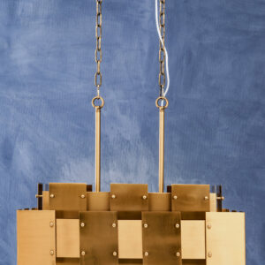 Karlo Metal Brass Finish Pendant Light With Eight Bulbs