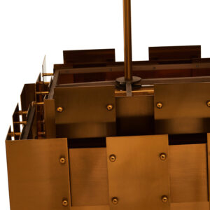 Karlo Metal Brass Finish Pendant Light With Eight Bulbs