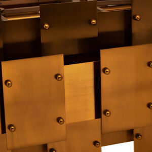 Karlo Metal Brass Finish Pendant Light With Eight Bulbs