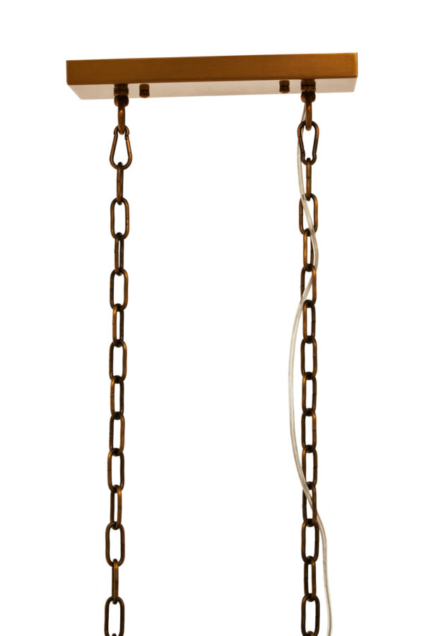 Karlo Metal Brass Finish Pendant Light With Eight Bulbs
