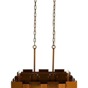 Karlo Metal Brass Finish Pendant Light With Eight Bulbs