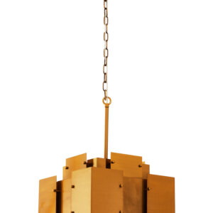 Karlo Metal Brass Finish Pendant Light With Four Bulbs