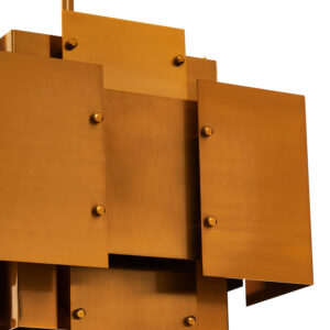 Karlo Metal Brass Finish Pendant Light With Four Bulbs