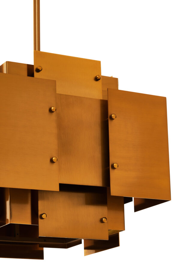 Karlo Metal Brass Finish Pendant Light With Four Bulbs