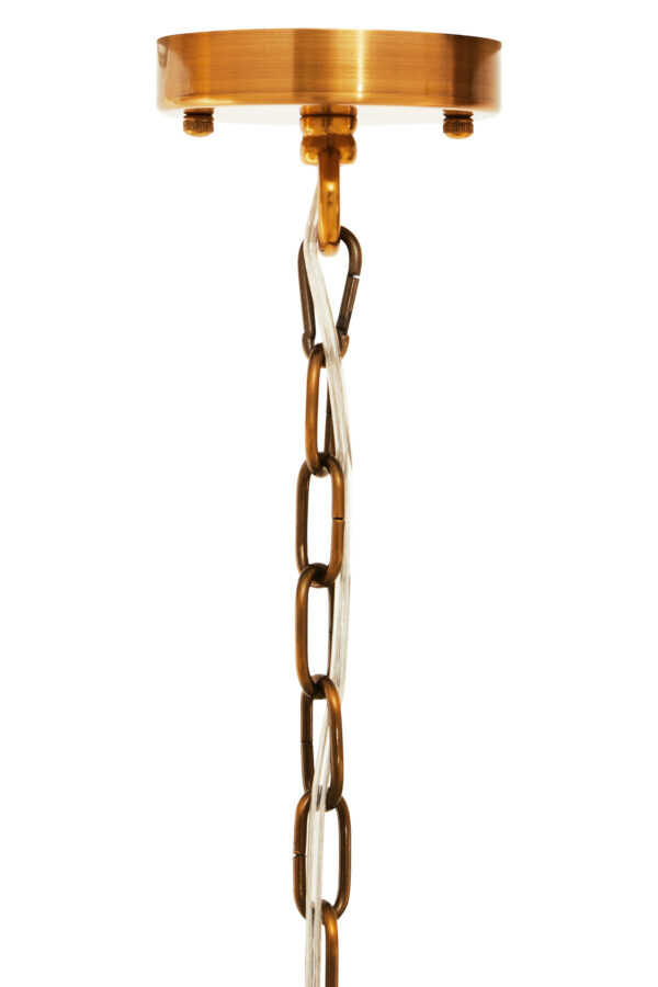 Karlo Metal Brass Finish Pendant Light With Four Bulbs