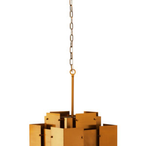 Karlo Metal Brass Finish Pendant Light With Four Bulbs