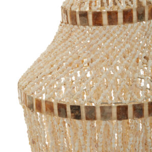 Palu Natural White and Amber Shell Large Pendant Shade