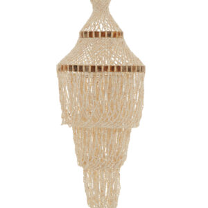 Palu Natural White and Amber Shell Large Pendant Shade