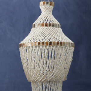 Palu Natural White and Amber Shell Pendant Shade
