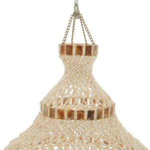 Palu Natural White and Amber Shell Pendant Shade