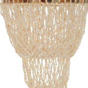 Palu Natural White and Amber Shell Pendant Shade