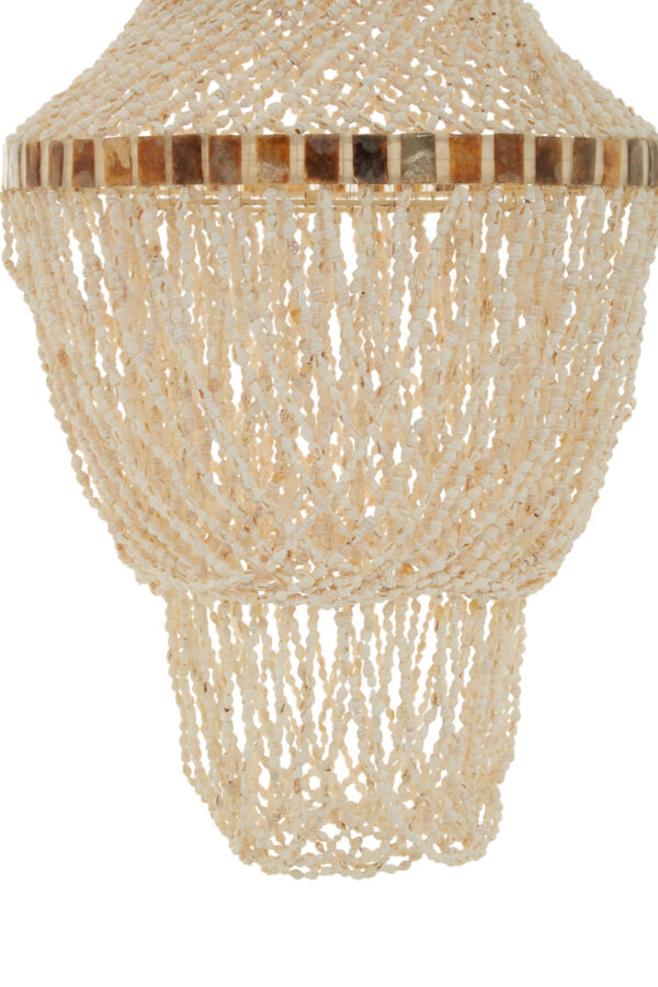Palu Natural White and Amber Shell Pendant Shade