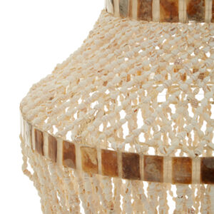 Palu Natural White and Amber Shell Pendant Shade
