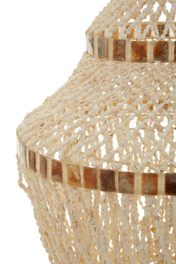 Palu Natural White and Amber Shell Pendant Shade
