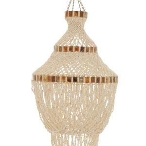 Palu Natural White and Amber Shell Pendant Shade