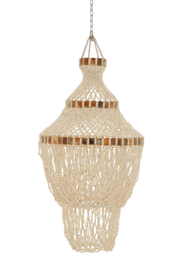 Palu Natural White and Amber Shell Pendant Shade