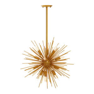 Spike Brass Finish Metal Pendant Light