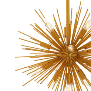 Spike Brass Finish Metal Pendant Light