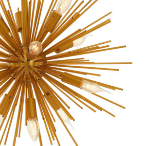 Spike Brass Finish Metal Pendant Light
