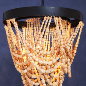 Lapiz Wooden Beads Chandelier