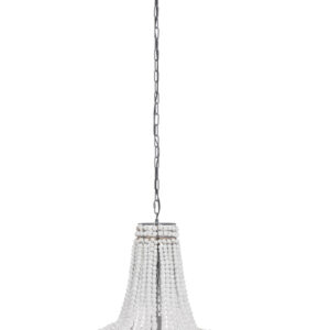 Lapiz Antique White Wooden Beads Chandelier