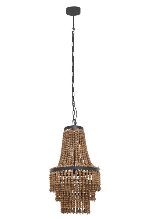 Lapiz Wooden Beads Large Chandelier