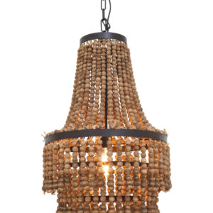 Lapiz Wooden Beads Large Chandelier
