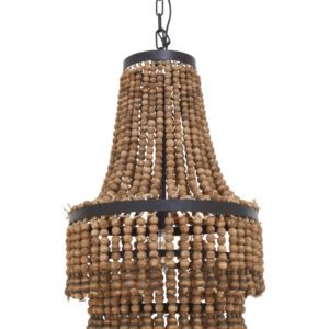 Lapiz Wooden Beads Large Chandelier
