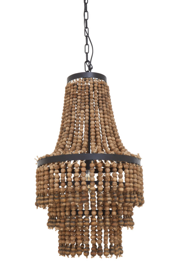 Lapiz Wooden Beads Large Chandelier