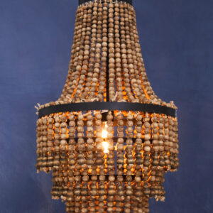 Lapiz Wooden Beads Large Chandelier