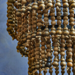 Lapiz Wooden Beads Large Chandelier