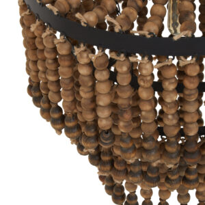 Lapiz Wooden Beads Large Chandelier