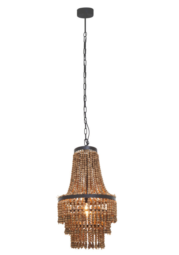 Lapiz Wooden Beads Large Chandelier