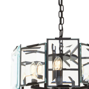 Babylon Black Small 6 Light Chandelier
