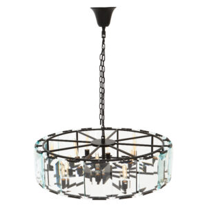 Babylon Large Black 12 Light Chandelier