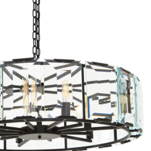 Babylon Large Black 12 Light Chandelier