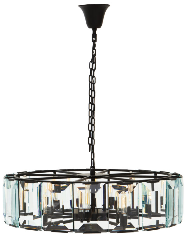 Babylon Large Black 12 Light Chandelier