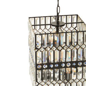 Babylon Black  Crystal 6 Light Pendant Light