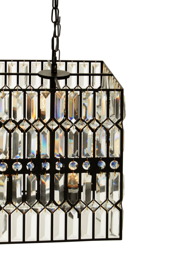 Babylon Black  Crystal 6 Light Pendant Light