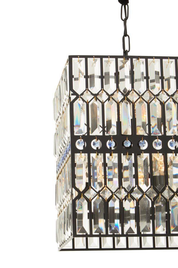 Babylon Black  Crystal 6 Light Pendant Light